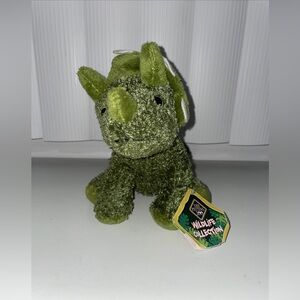 NWT  Green Dinosaur Plush The Petting Zoo Wildlife Collection Dinosaur 7”